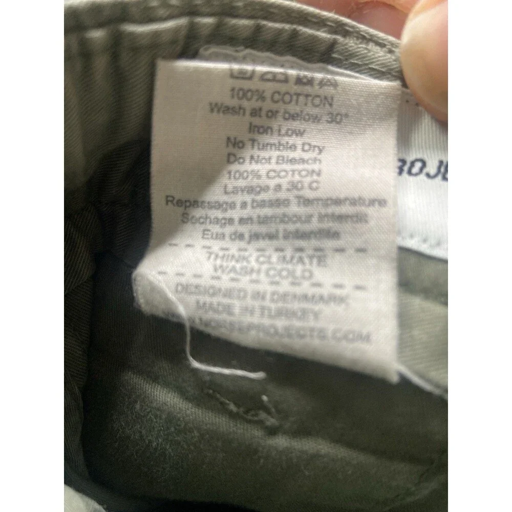 Norse Projects Aros Light Twill Chino Pants Olive Green Mens W31 Regular - Picture 14 of 16